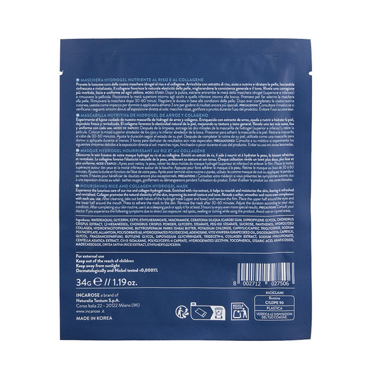 Maschera hydrogel nutriente